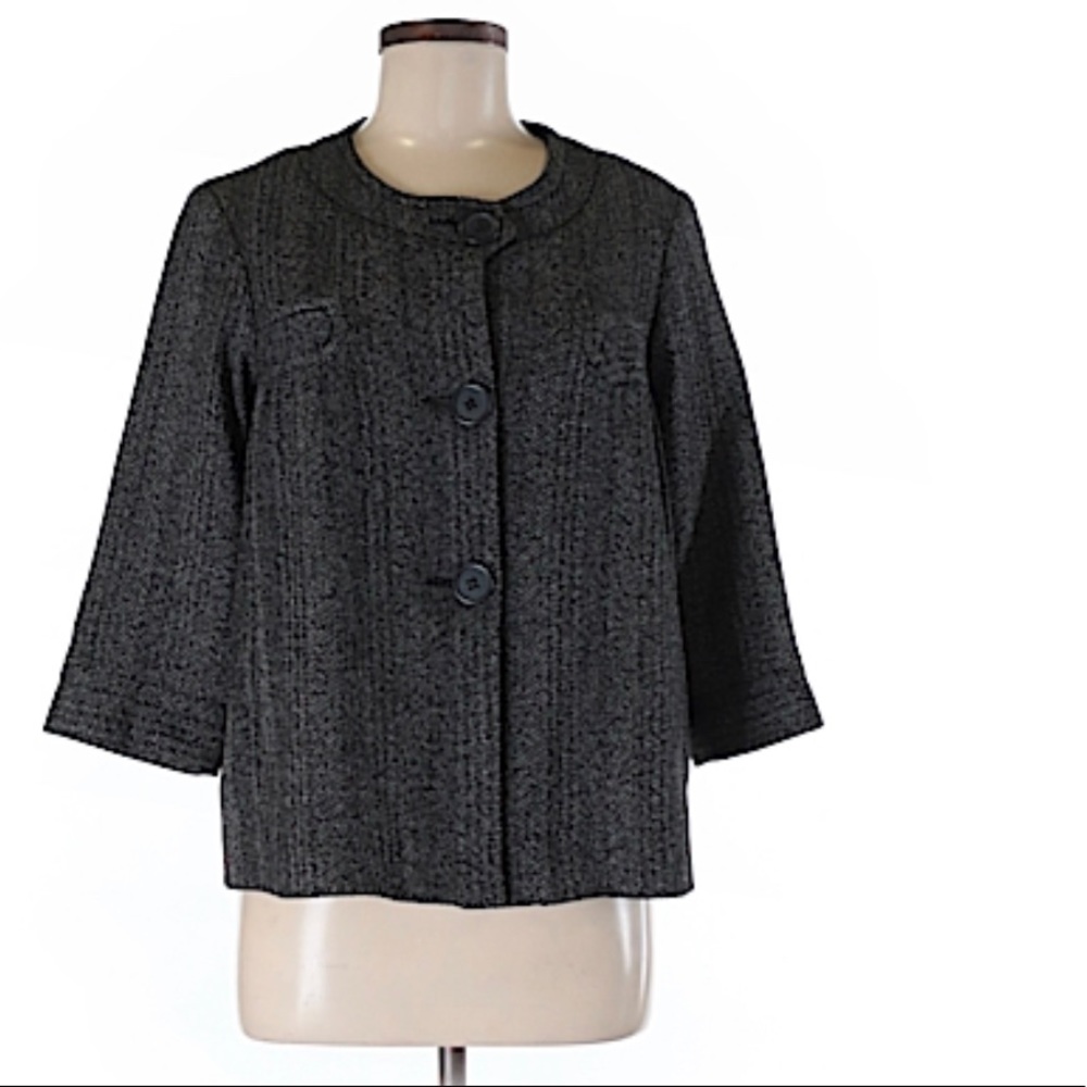 Max Studio Jacket - Size 6 - Weave Pattern - Fully Lined